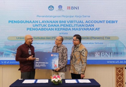 BNI dan Universitas Terbuka Perkuat Digitalisasi Dana Riset