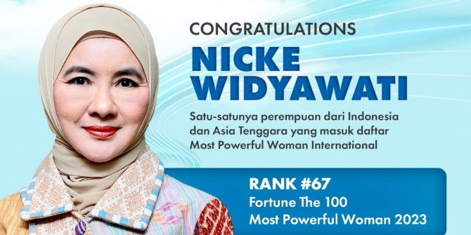 Dirut Pertamina Nicke Widyawati Jadi Satu-satunya Wanita ASEAN di Most Powerful Women 2023