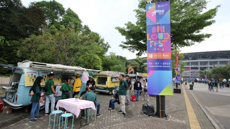 Semarak HUT ke-77, BNI Gandeng 117 UMKM Kuliner Meriahkan BNI Loud Fest 2023