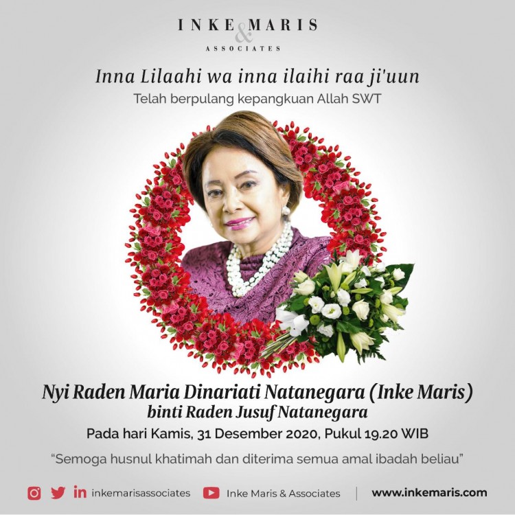 PR Indonesia Guru, Inke Maris Berpulang Hari Ini