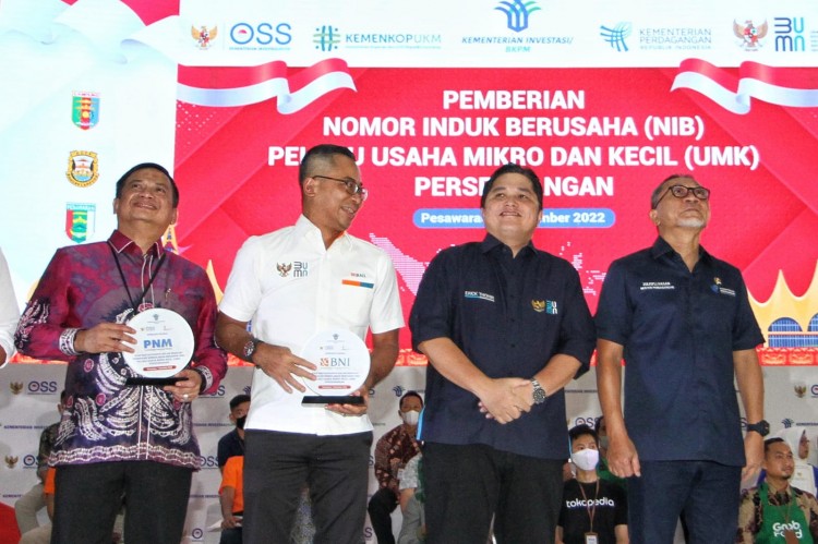 Angkat UMKM Naik Kelas, Erick Thohir Minta BNI Bantu Percepat Penerbitan NIB