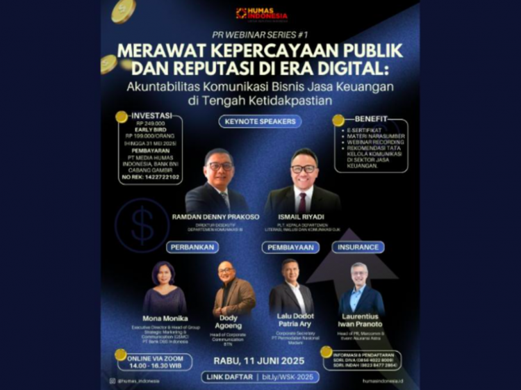Catat! PR Webinar Series #1 Akan Bahas Akuntabilitas Komunikasi Bisnis Jasa Keuangan