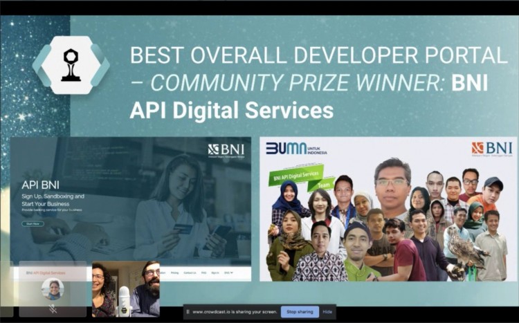 Kalahkan 32 Perusahaan Global, BNI Jadi Pengembang API Portal Terbaik
