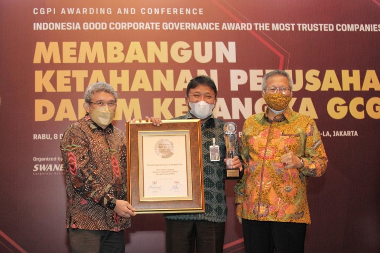 BNI Raih Penghargaan Most Trusted Company di Ajang CGPI Award 2020